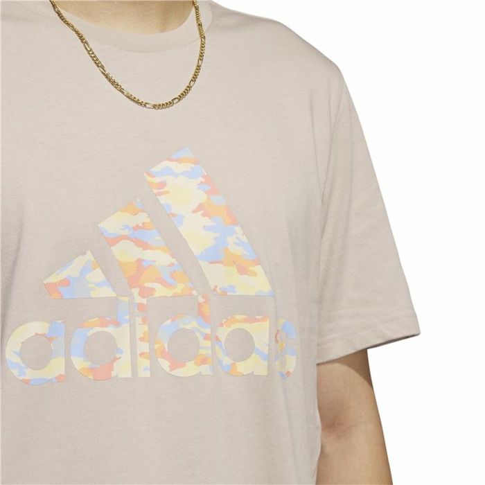 Camiseta de Manga Corta Hombre Adidas Beige Camuflaje 2