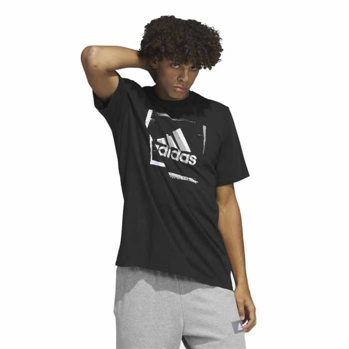 Camiseta de Manga Corta Hombre Adidas Negro (S) 1