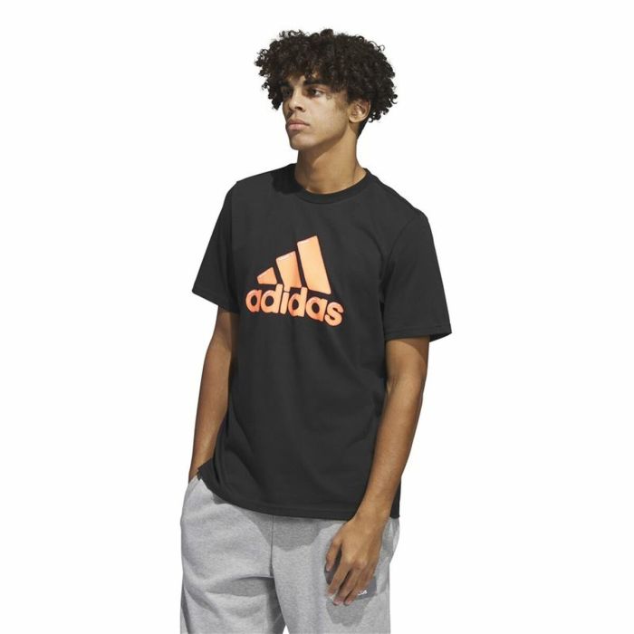 Camiseta de Manga Corta Hombre Adidas Logo Negro (L) 6