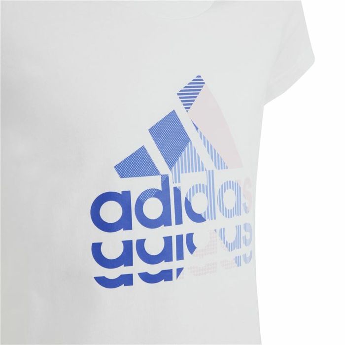 Camiseta de Manga Corta Infantil Adidas Graphic Blanco 1