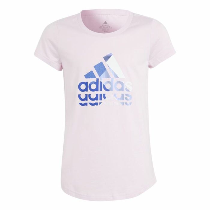 Camiseta de Manga Corta Infantil Adidas Graphic Rosa