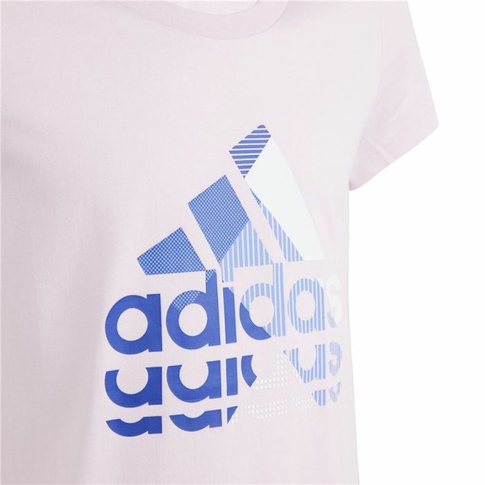 Camiseta de Manga Corta Infantil Adidas Graphic Rosa 3