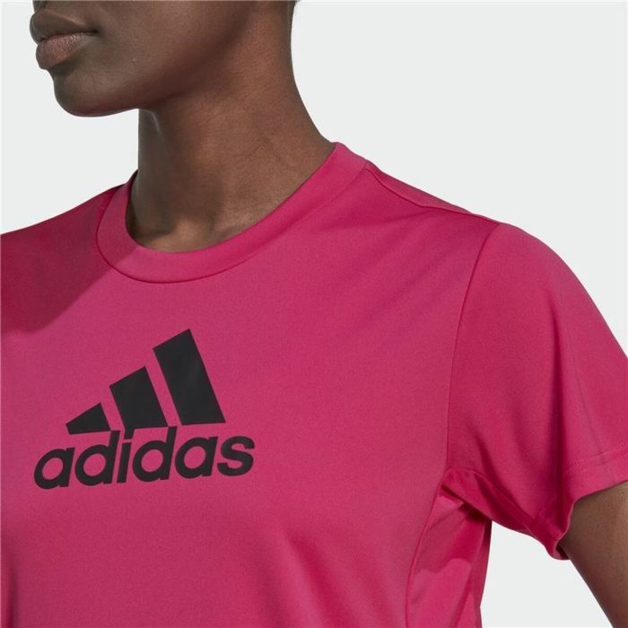 Camiseta de Manga Corta Mujer Adidas Designed 2 Move Logo Fucsia 2