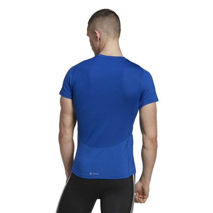 Camiseta de Manga Corta Hombre Adidas techfit Graphic  Azul 4