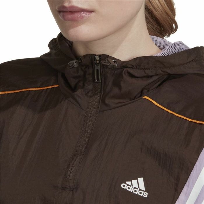 Sudadera con Capucha Mujer Adidas Hyperglam Marrón 2