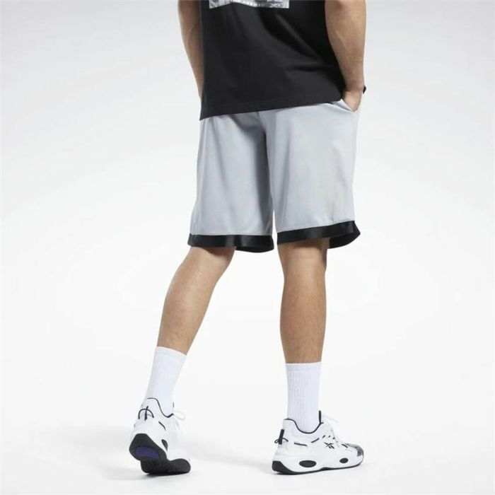 Pantalones Cortos de Baloncesto para Hombre Reebok Gris 1