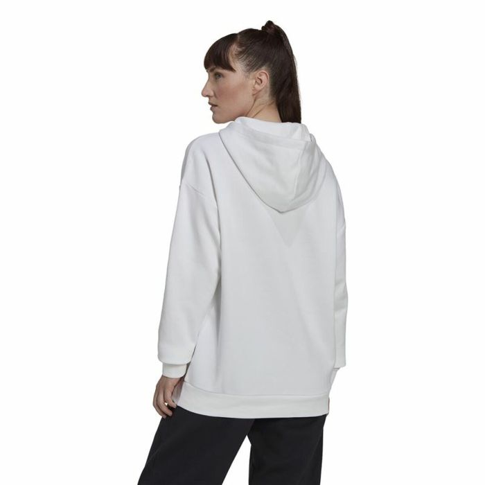Sudadera con Capucha Mujer Adidas Essentials Fleece Blanco 4