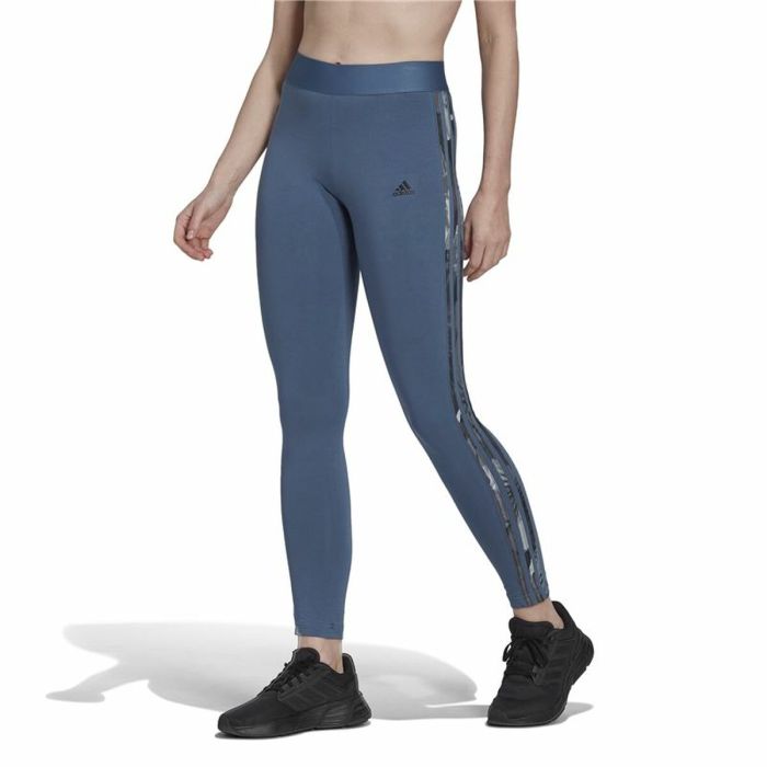 Mallas Deportivas de Mujer Adidas Loungewear Essentials 3 Stripes Azul 5