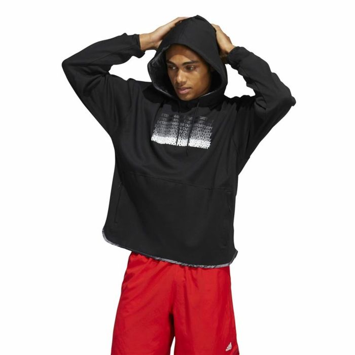 Sudadera con Capucha Hombre Adidas Donovan Mitchell Inno Negro 6