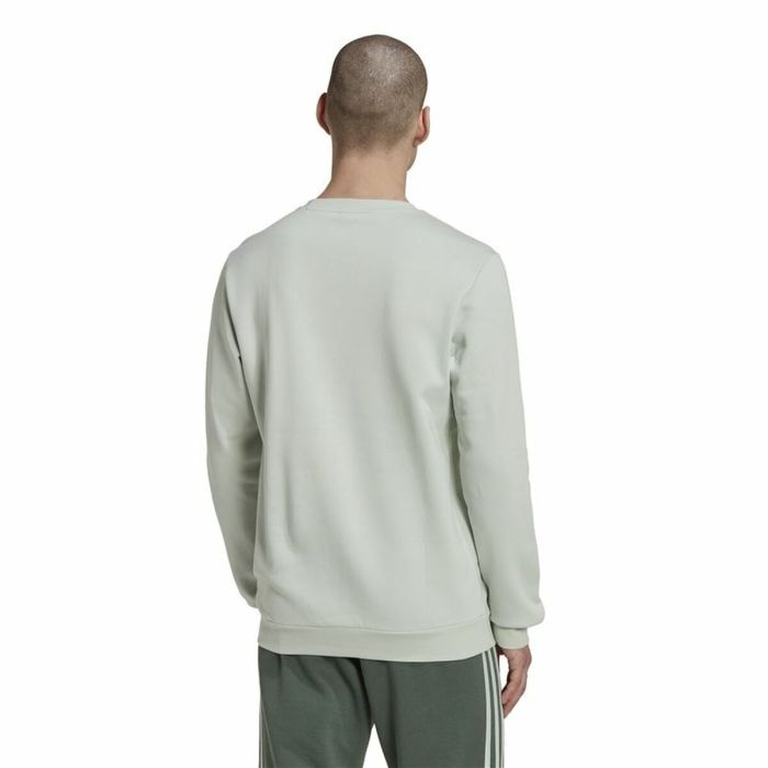 Sudadera sin Capucha Hombre Adidas Essentials Fleece Blanco 4