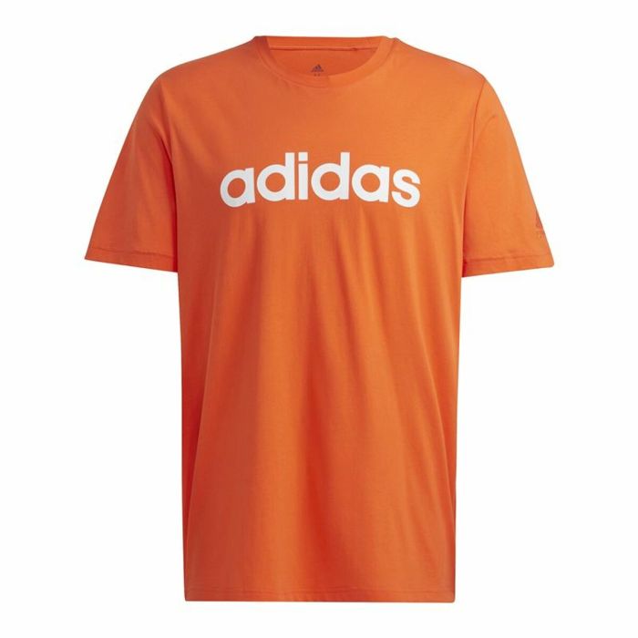 Camiseta de Manga Corta Hombre Adidas Essentials Embroidered Linear Naranja S