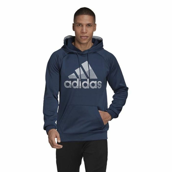 Sudadera con Capucha Hombre Adidas Game and Go Big Logo Azul 5