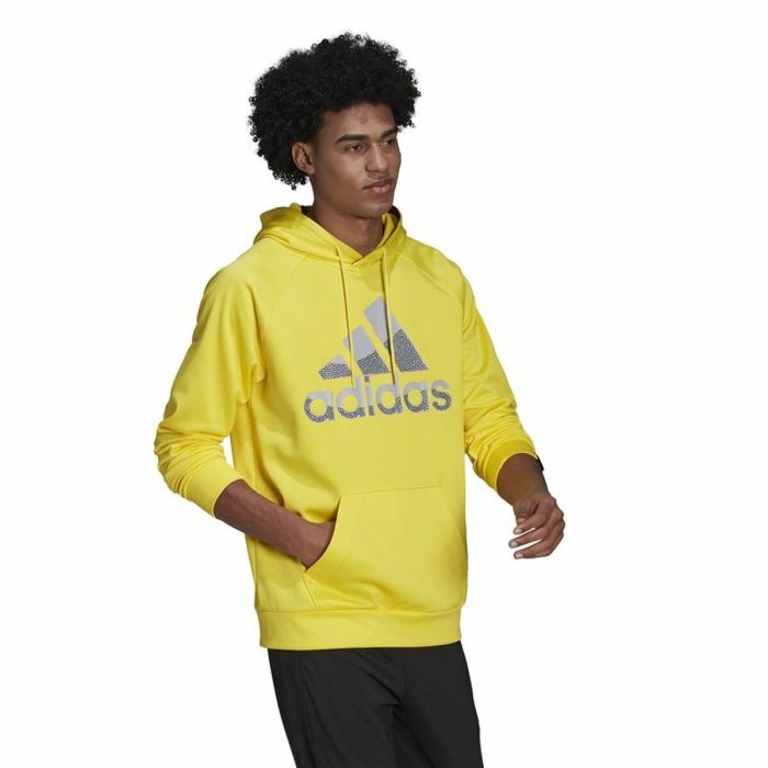 Sudadera con Capucha Hombre Adidas Game and Go Big Logo Amarillo 3