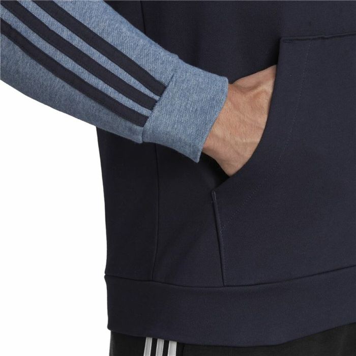 Sudadera con Capucha Hombre Adidas Mélange French Terry Azul oscuro 1 Sudadera con Capucha Hombre Adidas Mélange French Terry Azul oscuro 1