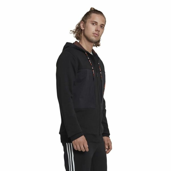 Sudadera con Capucha Hombre Adidas Essentials BrandLove Negro 3 Sudadera con Capucha Hombre Adidas Essentials BrandLove Negro 3