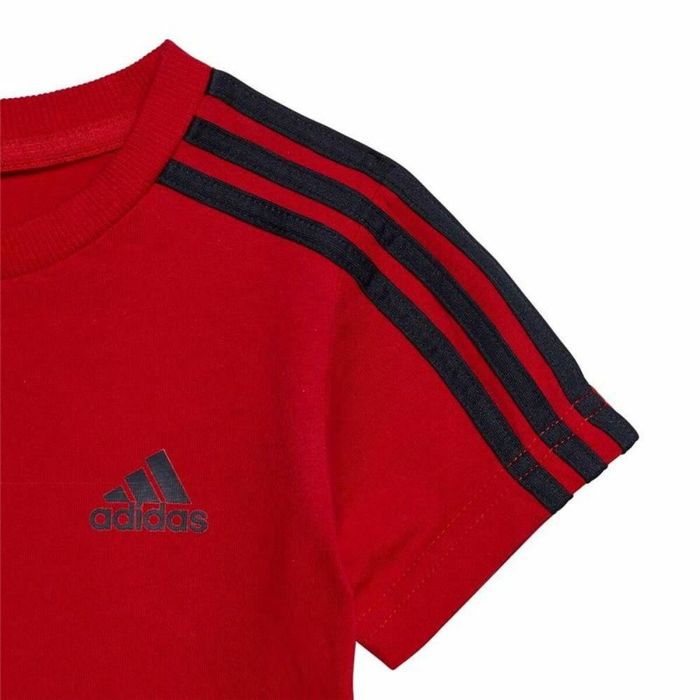 Conjunto Deportivo para Niños Adidas 3 Stripes Rojo 1