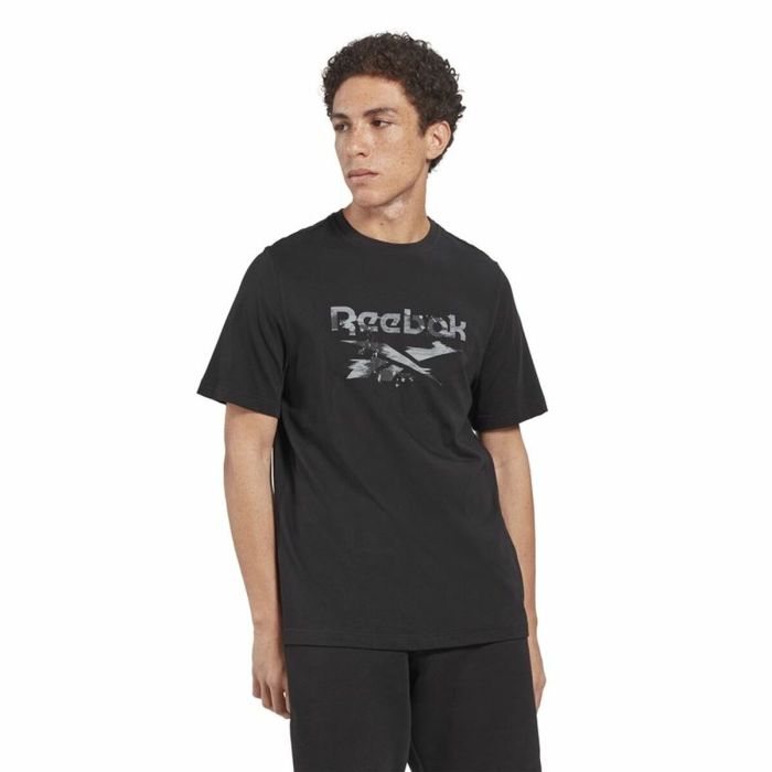 Camiseta de Manga Corta Hombre Reebok Indentity Modern Camo Negro Camuflaje 5