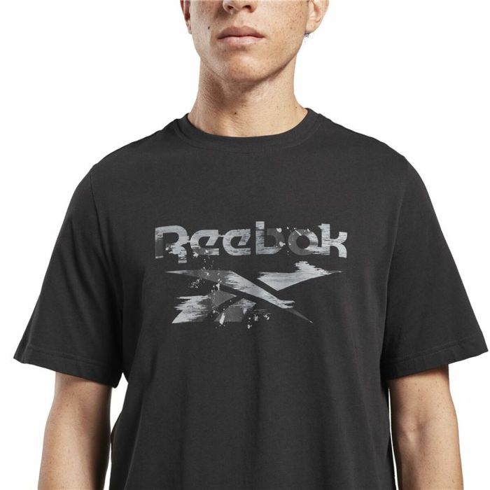 Camiseta de Manga Corta Hombre Reebok Indentity Modern Camo Negro Camuflaje 2