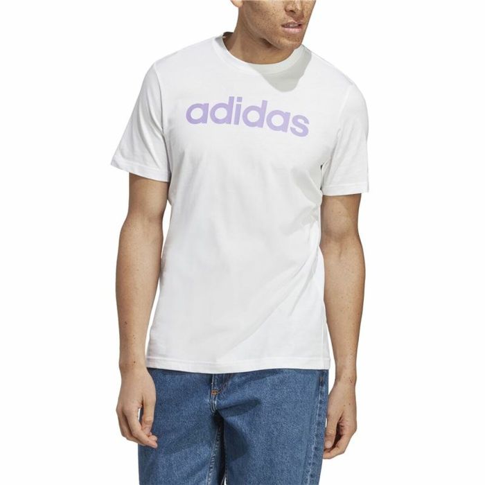 Camiseta de Manga Corta Hombre Adidas Essentials Blanco 5