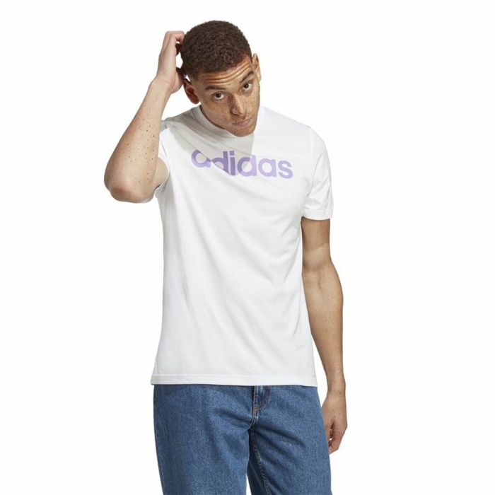 Camiseta de Manga Corta Hombre Adidas Essentials Blanco 3
