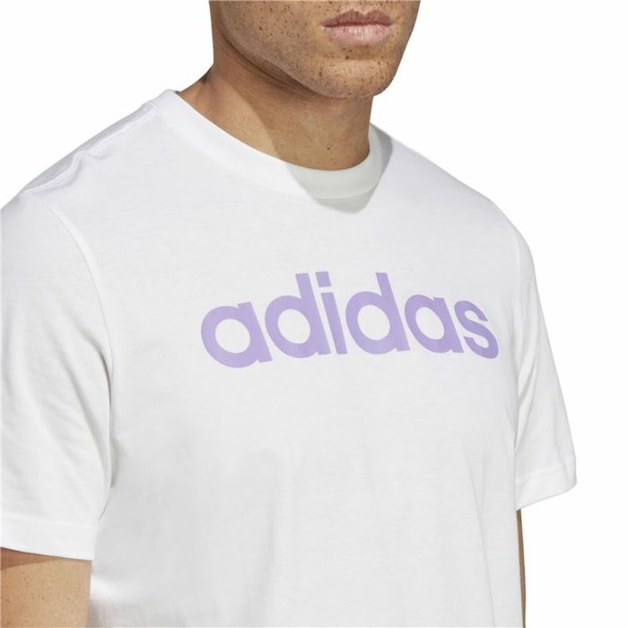 Camiseta de Manga Corta Hombre Adidas Essentials Blanco 2
