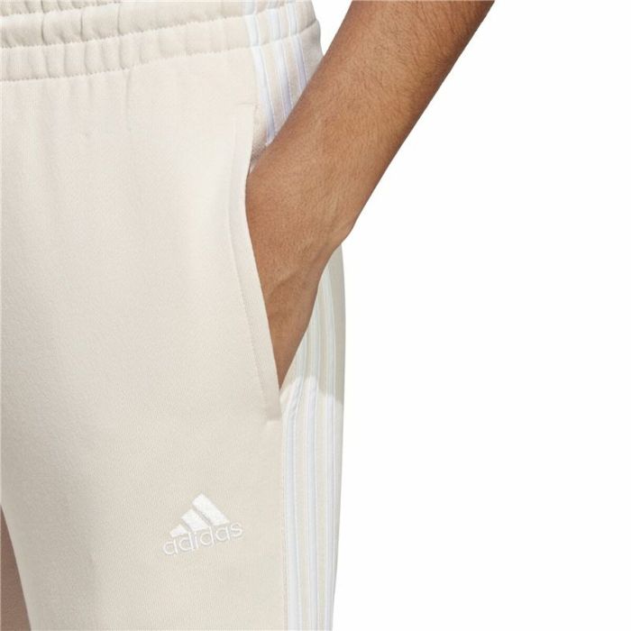 Pantalón Largo Deportivo Adidas Essentials 3 Stripes Beige Mujer 2
