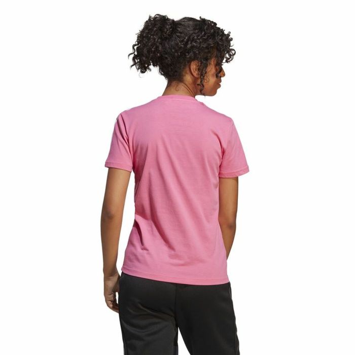 Camiseta de Manga Corta Mujer Adidas 3 stripes Rosa 4
