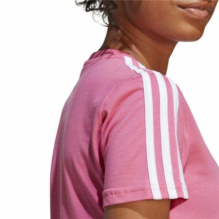 Camiseta de Manga Corta Mujer Adidas 3 stripes Rosa 1