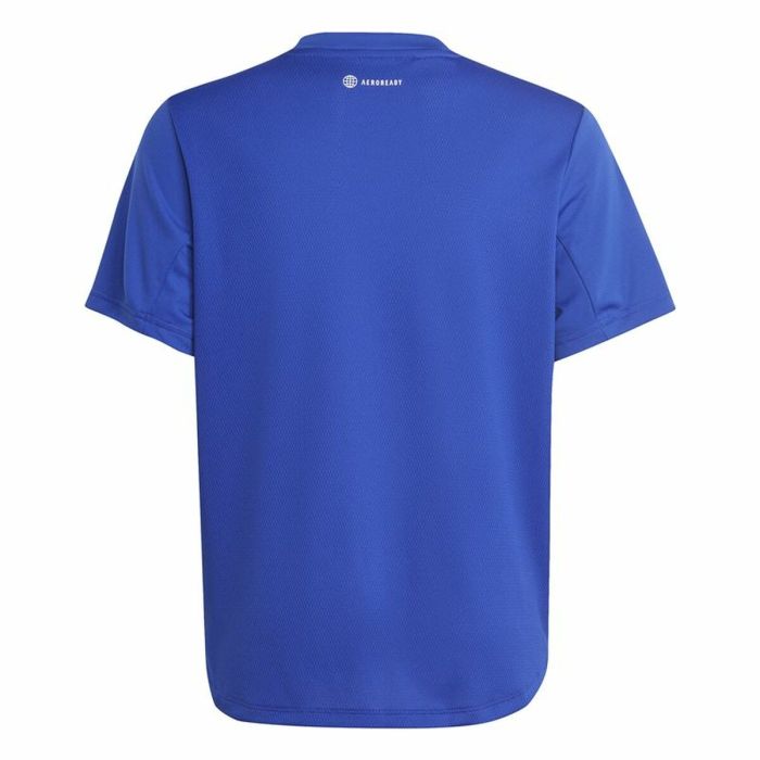Camiseta de Manga Corta Infantil Adidas Aeroready Azul 4
