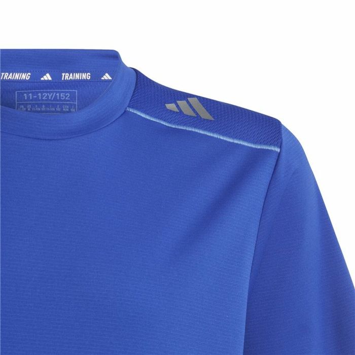 Camiseta de Manga Corta Infantil Adidas Aeroready Azul 3