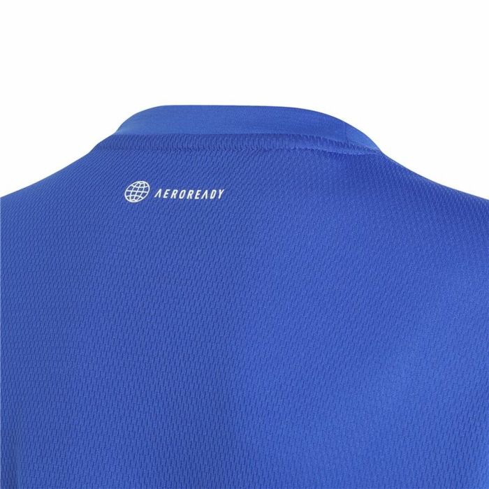 Camiseta de Manga Corta Infantil Adidas Aeroready Azul 2