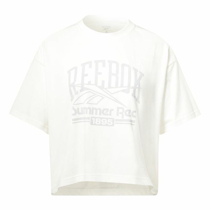 Camiseta de Manga Corta Mujer Reebok Graphic Logo Blanco