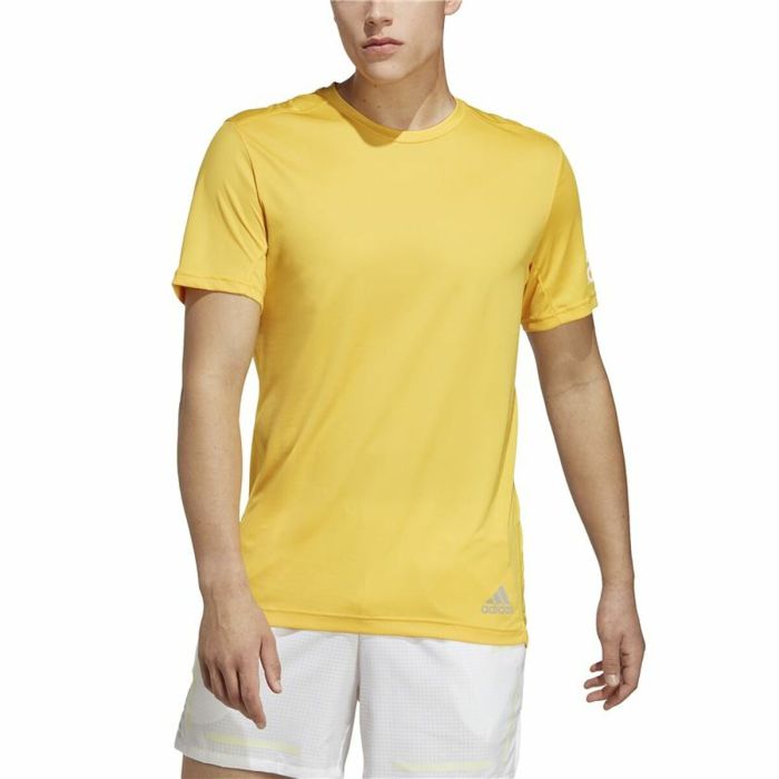 Camiseta de Manga Corta Hombre Adidas Run It Amarillo 5