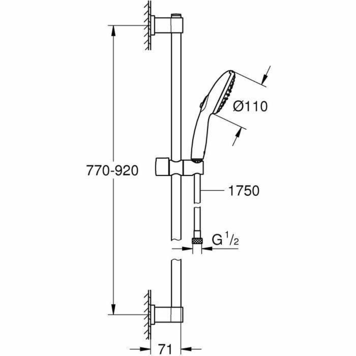 Columna de Ducha Grohe Vitalio Start 110 Silicona 2