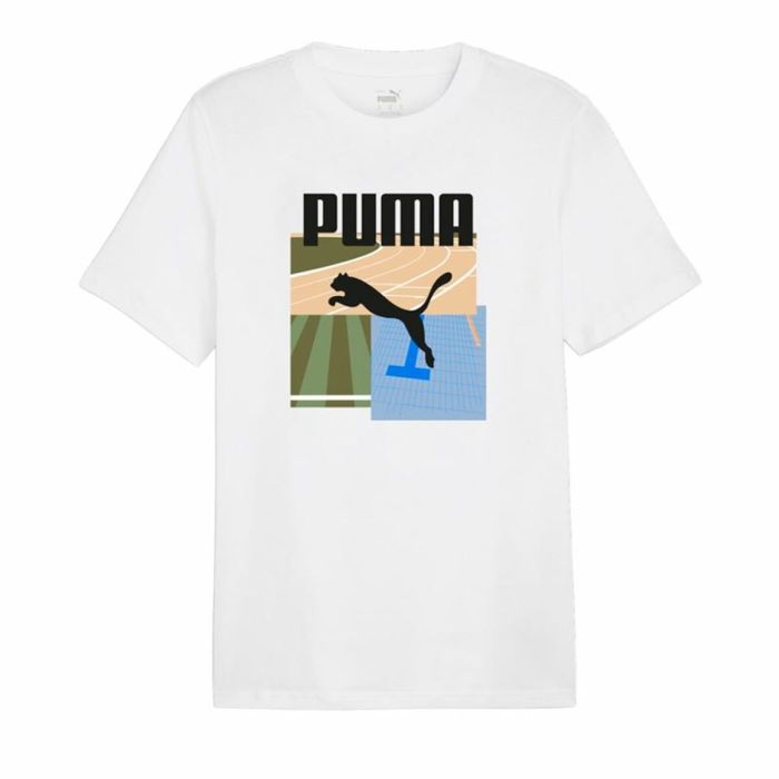 Camiseta de Manga Corta Hombre Puma GRAPHICS Summer Blanco 2