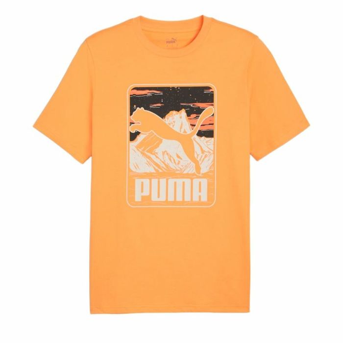 Camiseta de Manga Corta Hombre Puma Graphics Mountain e Clementine Naranja