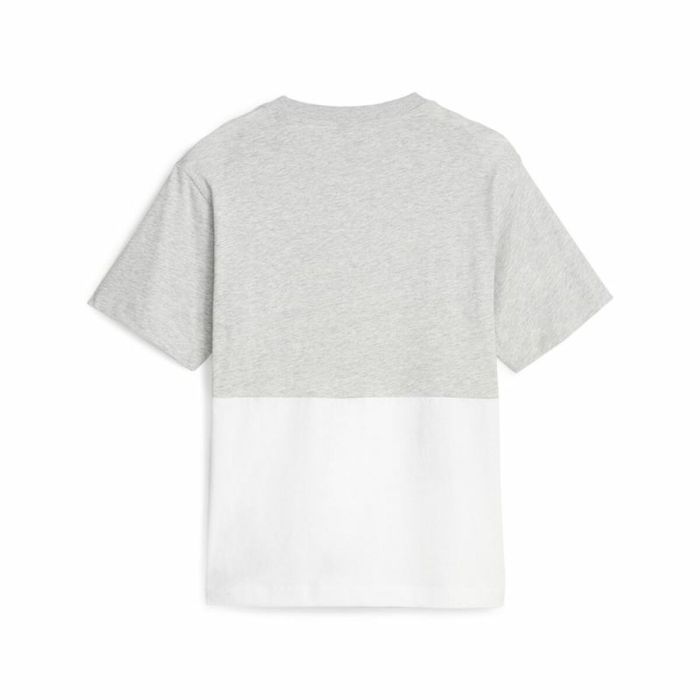 Camiseta de Manga Corta Mujer Puma Power Colorblock Blanco Gris 1