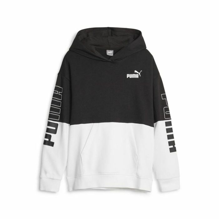 Sudadera Infantil Puma Power Colorblock Negro