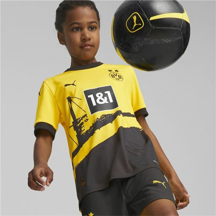 Camiseta de Fútbol de Manga Corta para Niños Puma BVB Home Jersey Replica Jr (116 cm) 4