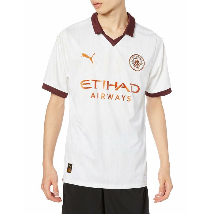 Camiseta de Fútbol de Manga Corta Hombre Puma Manchester City Away Blanco 1