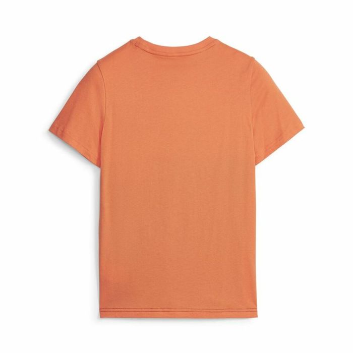 Camiseta de Manga Corta Infantil Puma Ess Block Negro Naranja 1