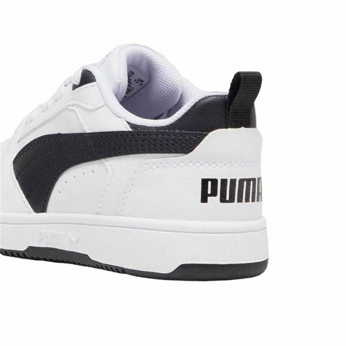 Zapatillas Casual Niño Puma Rebound V6 Lo A Blanco Negro 1