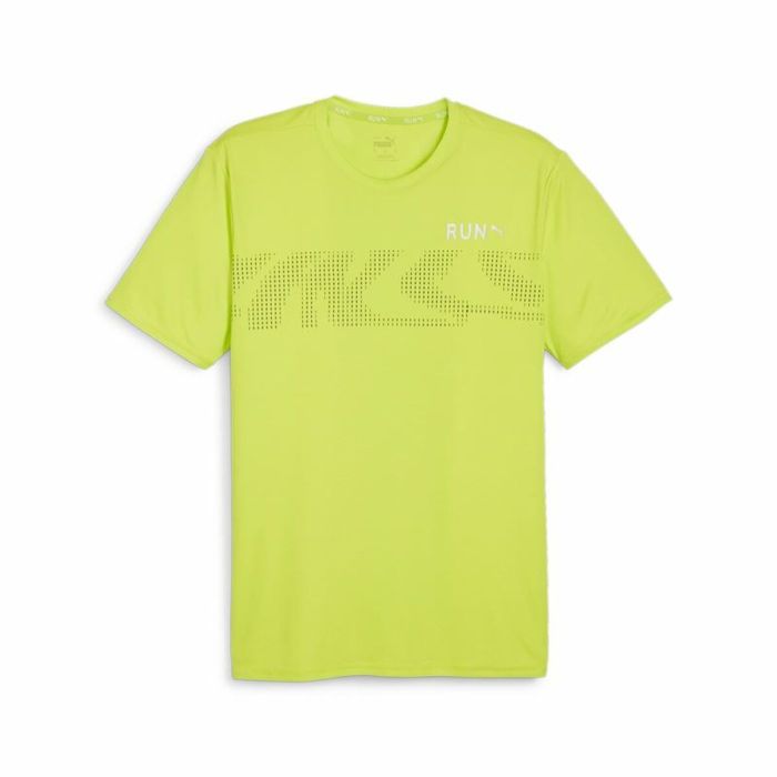 Camiseta de Manga Corta Hombre Puma RUN FAVORITE S GRA Verde Claro