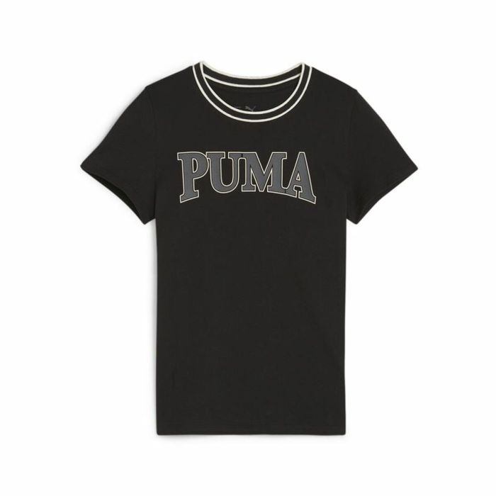 Camiseta de Manga Corta Infantil Puma QUAD G Negro