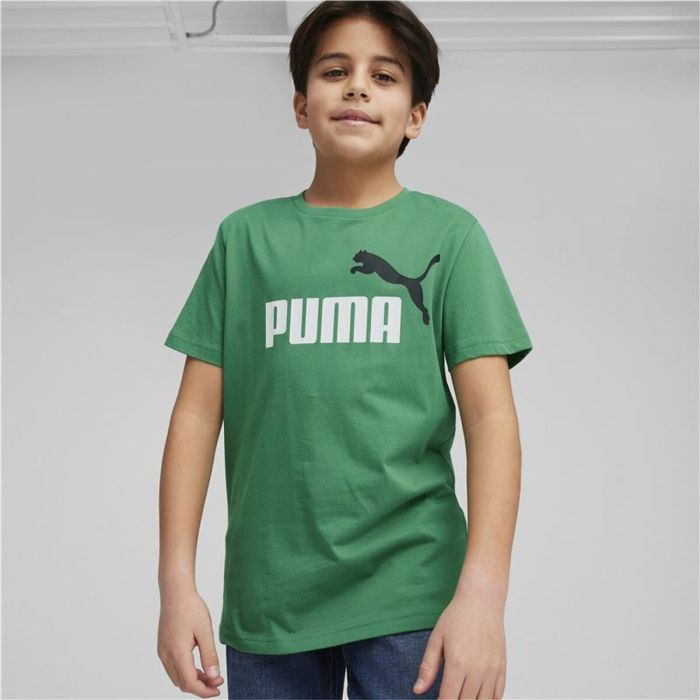 Camiseta de Manga Corta Infantil Puma Essentials+ Oliva 3