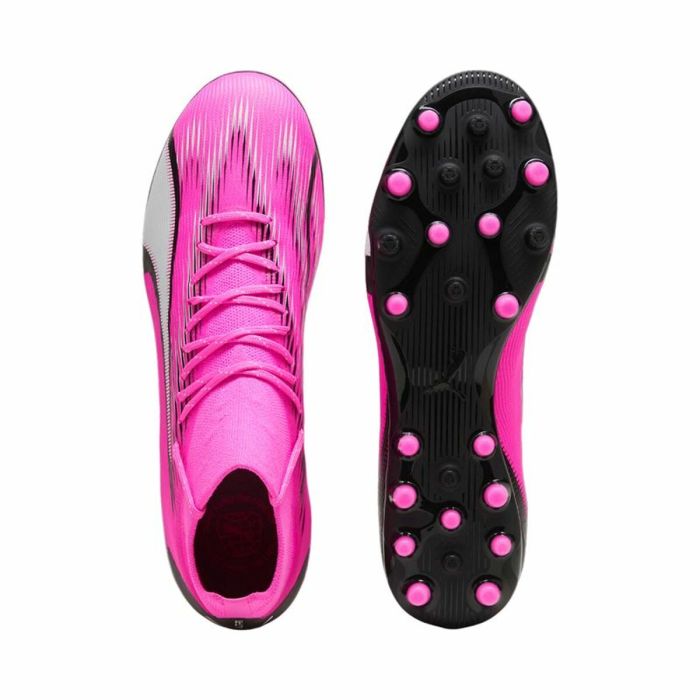 Botas de Fútbol Multitaco para Adultos Puma Ultra Pro MG Blanco Rosa oscuro 2