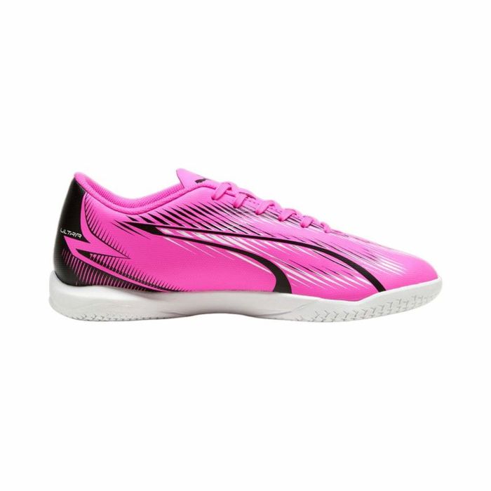 Zapatillas de Fútbol Sala para Adultos Puma Ultra Play Blanco Rosa oscuro Unisex 3