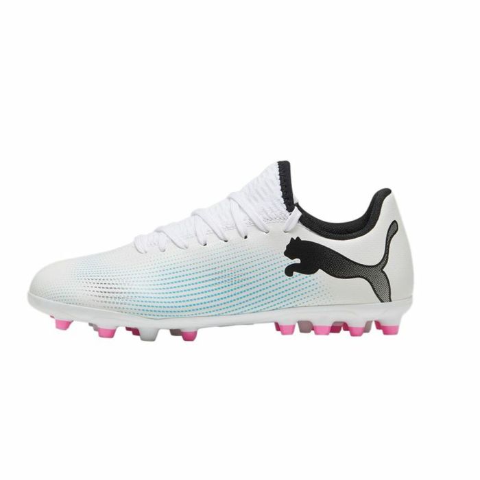 Botas de Fútbol Multitaco para Niños Puma Future 7 Play MG Blanco 3