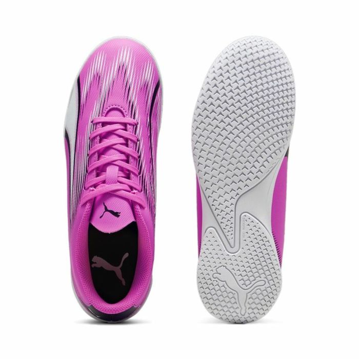 Zapatillas de Fútbol Sala para Niños Puma Ultra Play Blanco Rosa oscuro Infantil Unisex 4