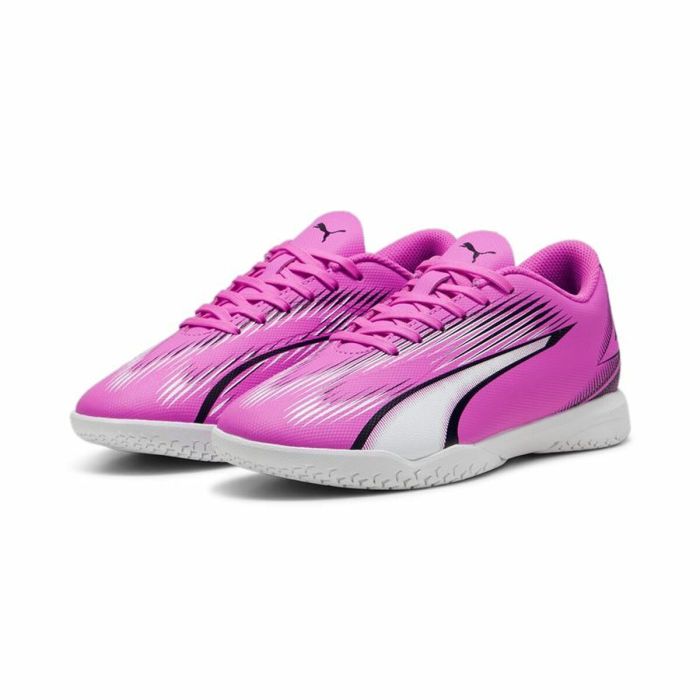 Zapatillas de Fútbol Sala para Niños Puma Ultra Play Blanco Rosa oscuro Infantil Unisex 2